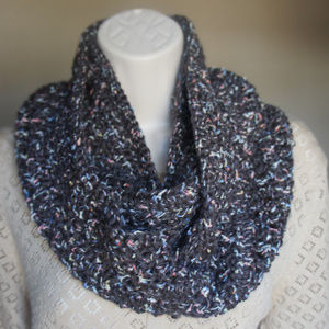 Handmade Crocheted INFINITY SCARF Wool/Polyester